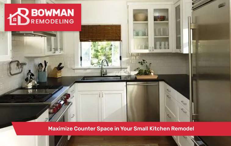 Small kitchen with optimized counter space and smart storage solutions.