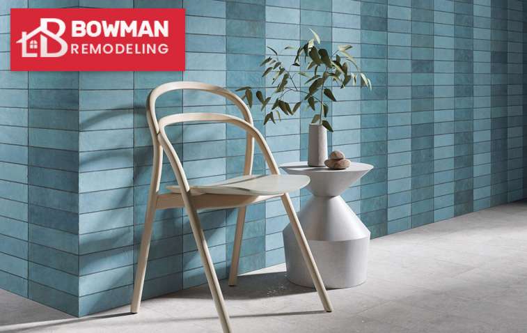 Zellige tiles featured on a stylish living room wall